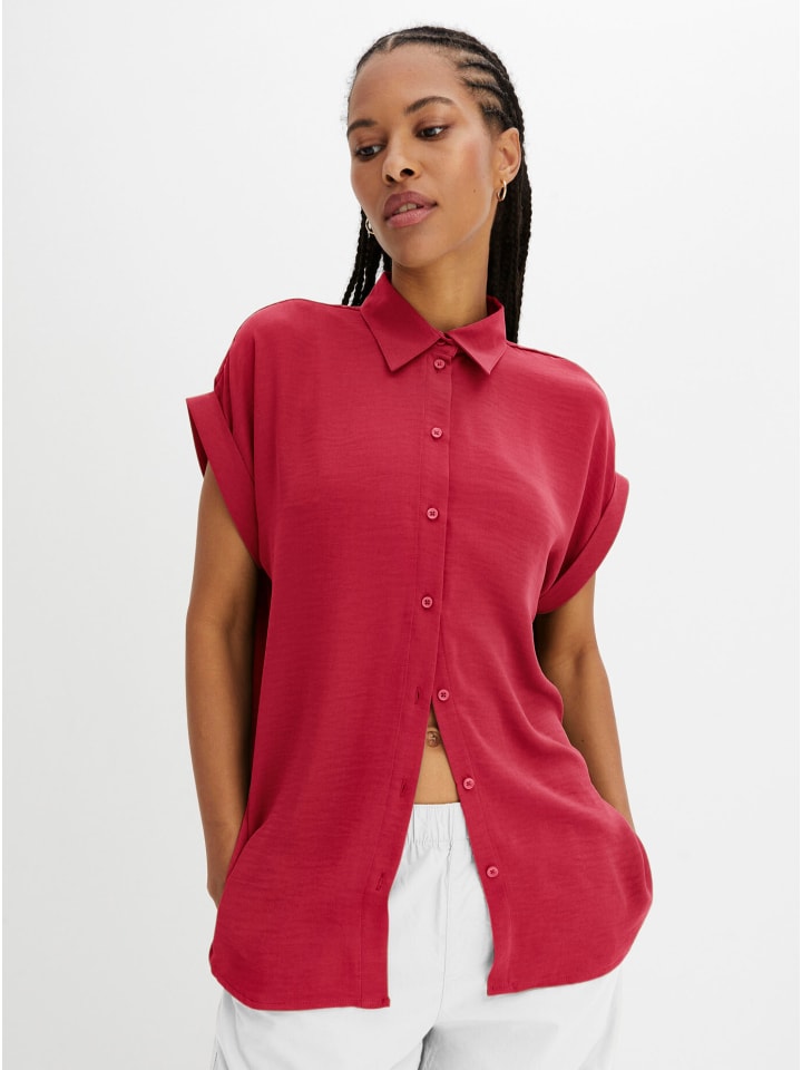 Bluse in erdbeere