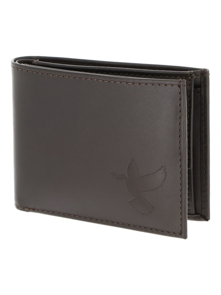 Leather Geldbörse RFID Schutz Leder 11 cm braun-freedom pigeon