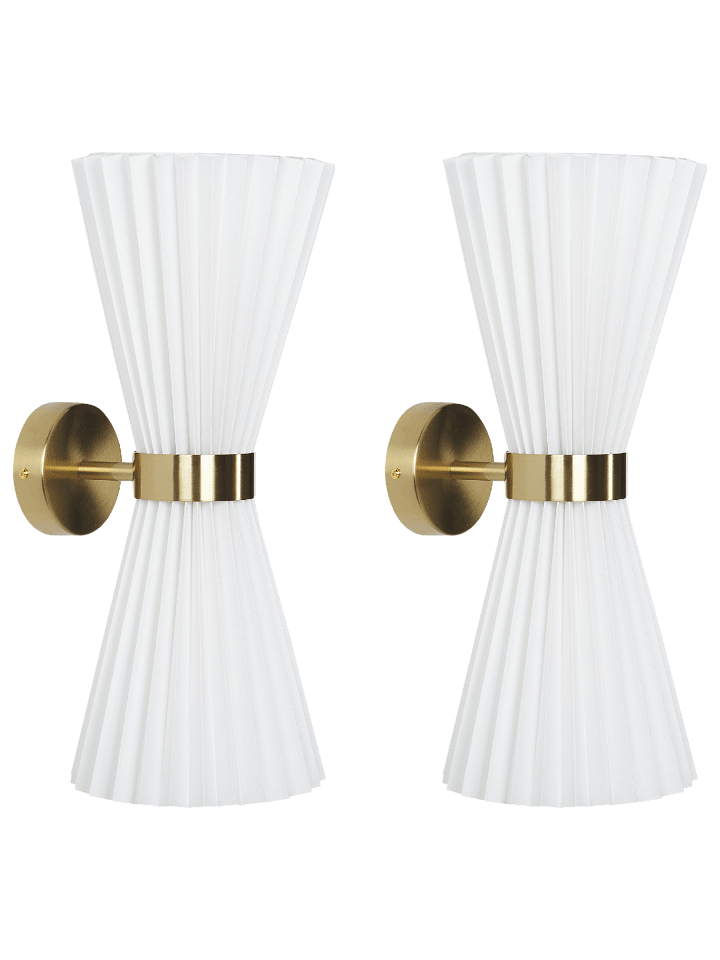 2er-Set Wandleuchten TELANG in Weiß/Messing
