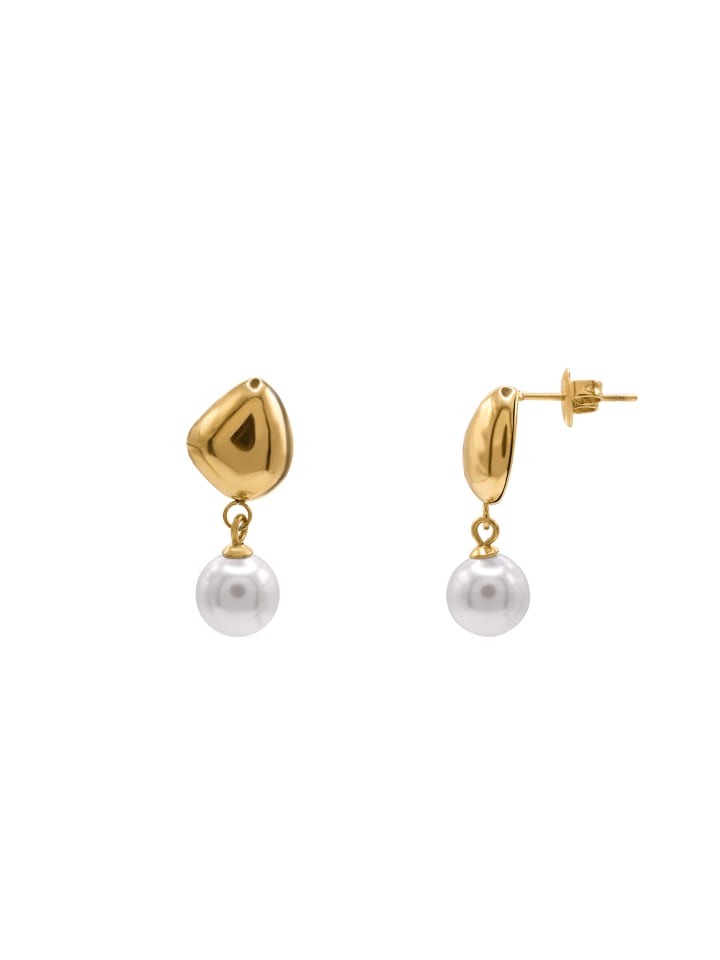 Creole mit Perle Herren Odin goldfarben in goldfarben