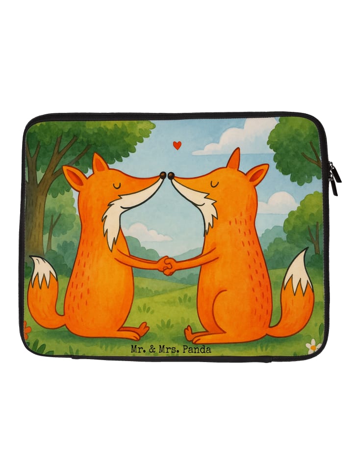 Laptoptasche Füchse Liebe Design ohne Spruch in Weiß