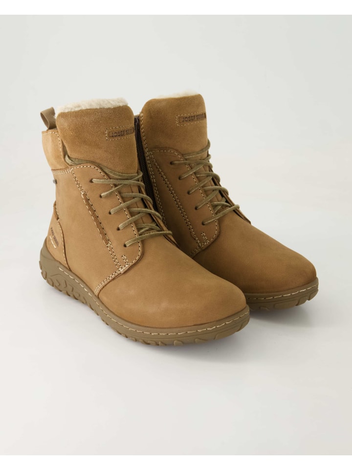Schnürstiefeletten in Braun