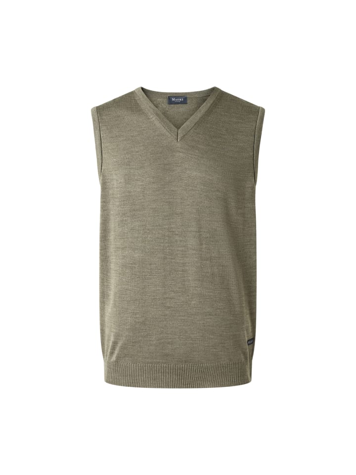 Pullunder V-Ausschnitt Superwash Classic Fit in Bonsai