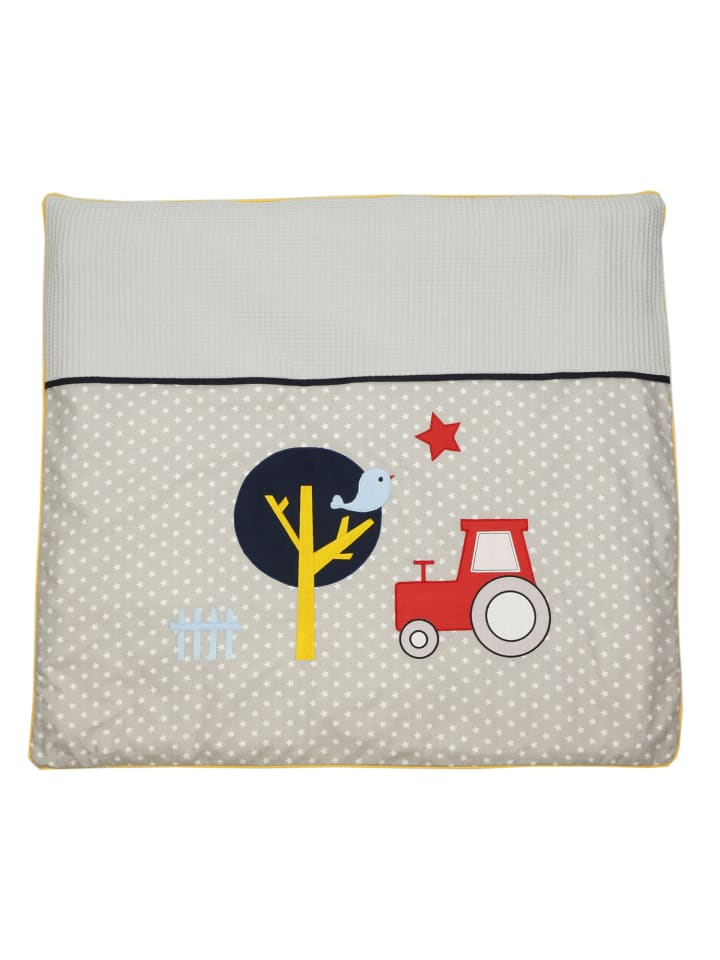 Bezug für Wickelunterlage "TRAKTOR & Co." in Grau - (L) 75 x (B) 85cm