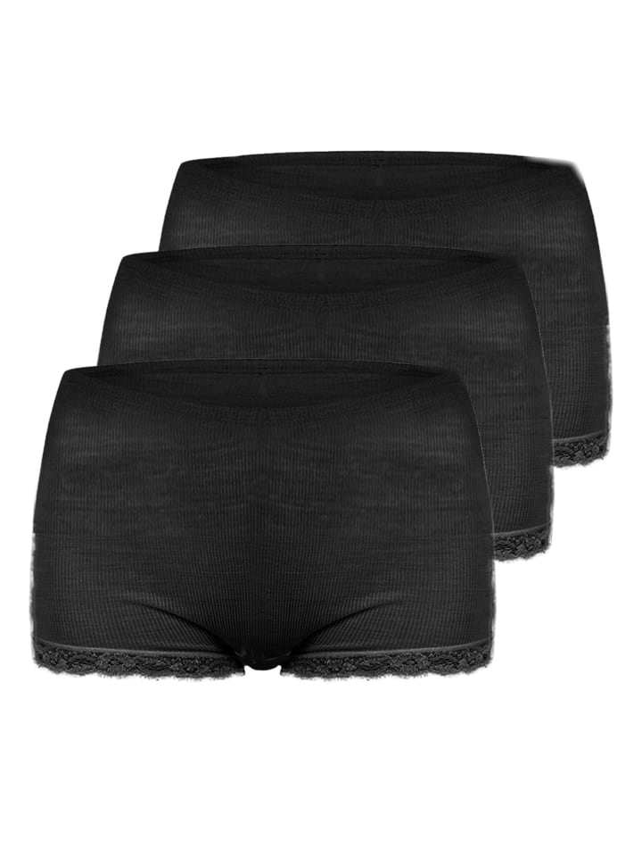 3er Pack Pagenslip in schwarz