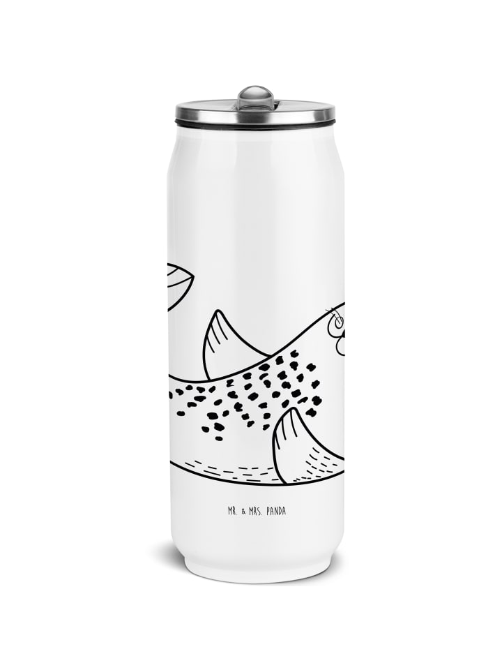 Trinkflasche Robbe Liegen ohne Spruch in Weiß