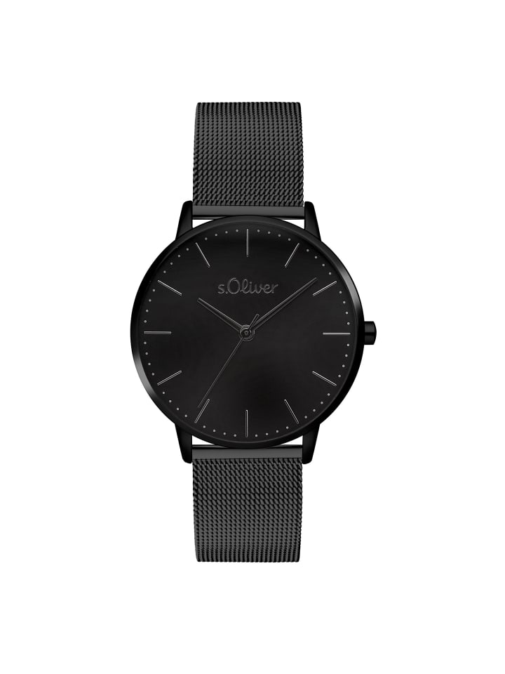 Armbanduhr Modern Basics in schwarz