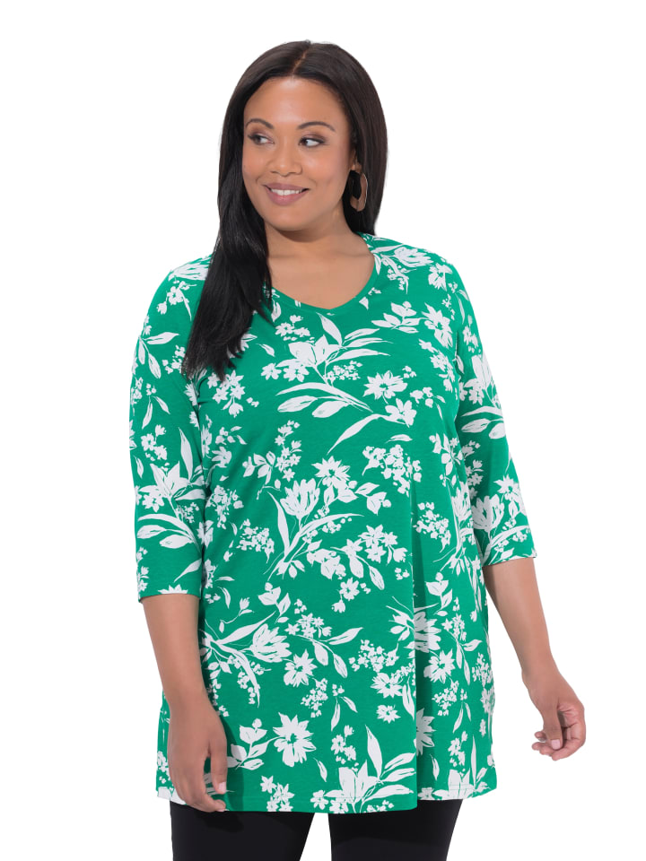 Longshirt in sommer grün
