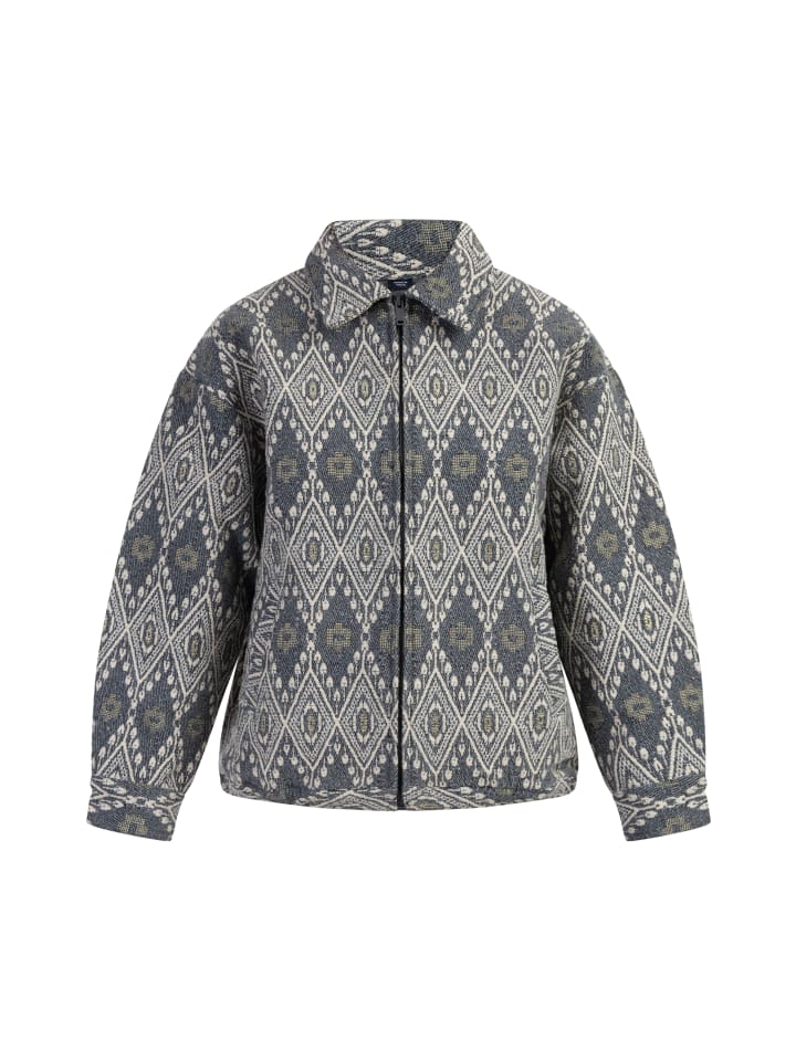 Damen Oversize Blouson in Blaugrau