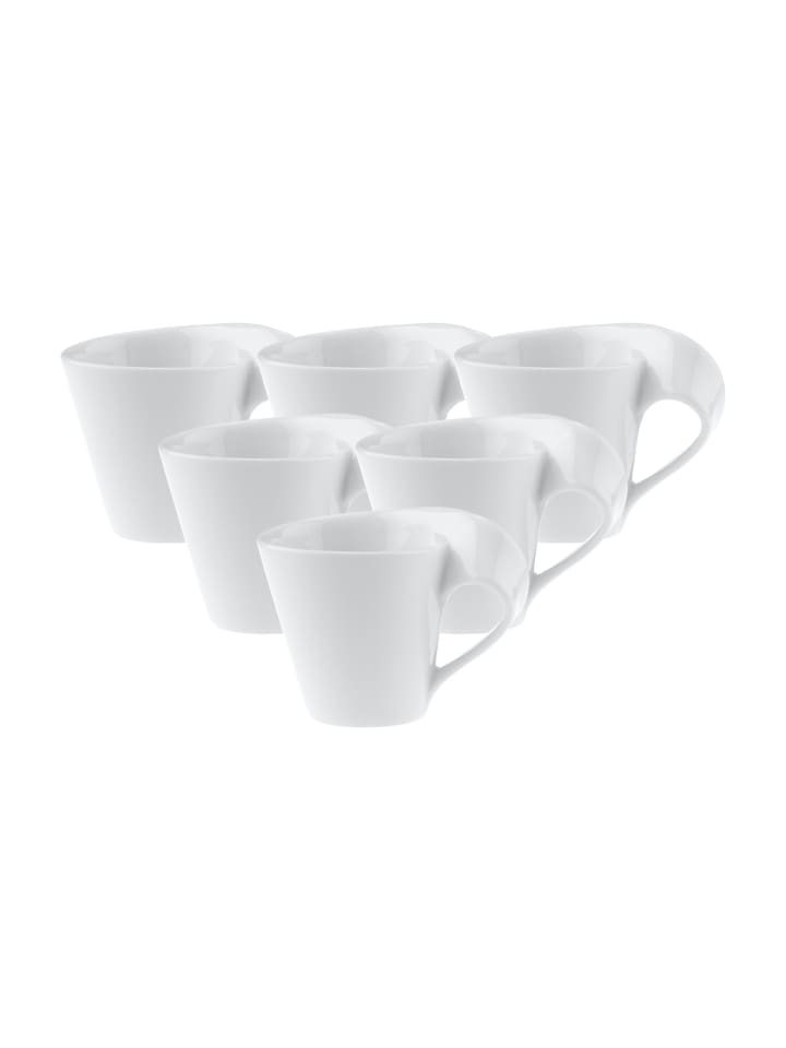 6er Set Espressotassen NewWave Caffè in Weiß 80 ml