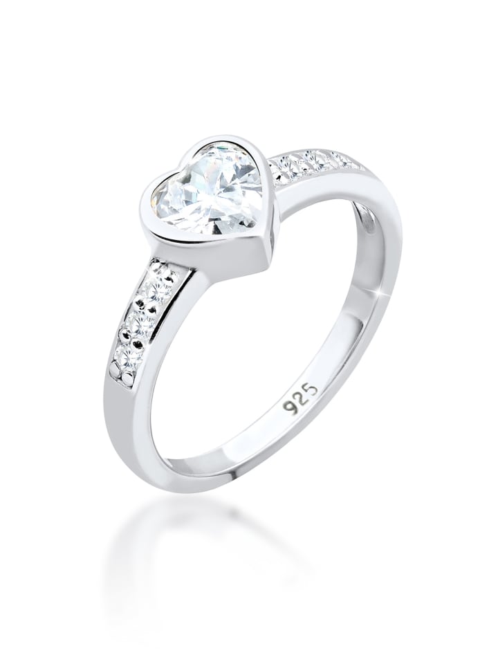 Ring 925 Sterling Silber Herz in Silber