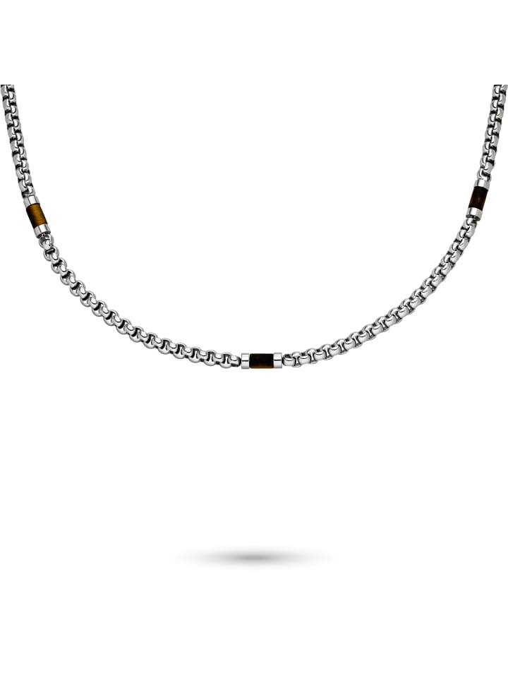 Halskette Basic Stones in braun