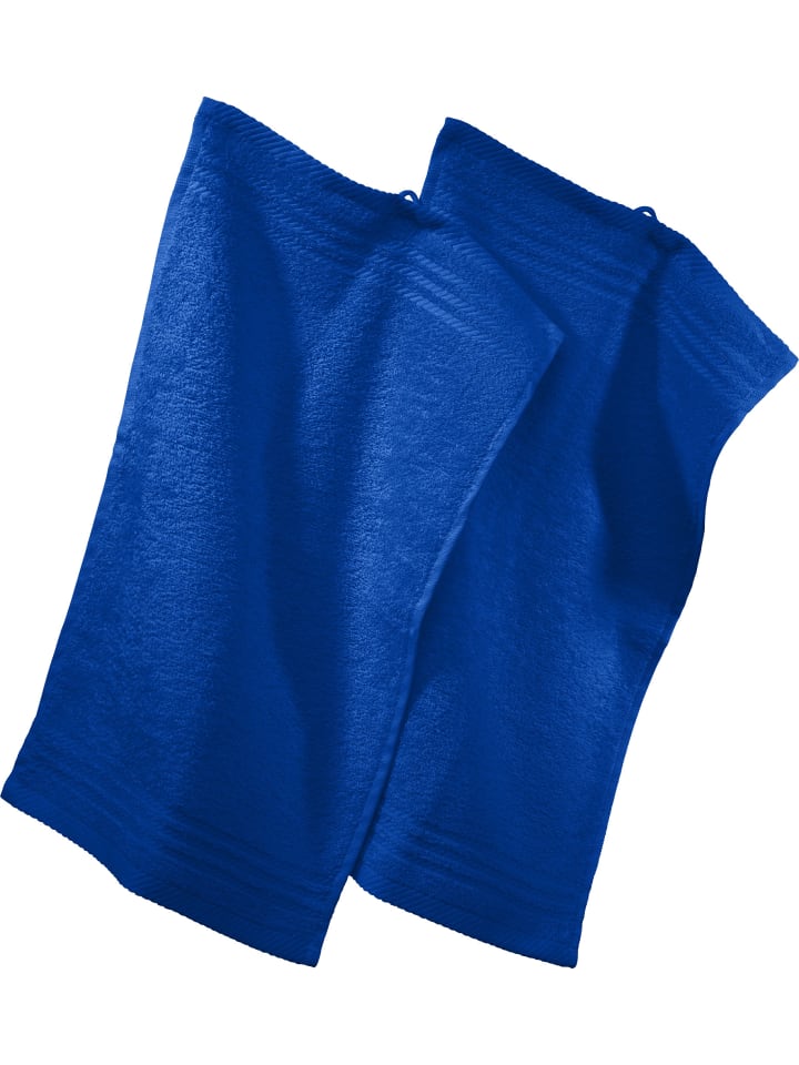Frottier Gästetuch 2er-Pack New York in royalblau