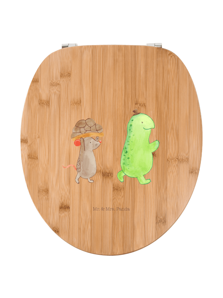 Toilettendeckel Schildkröte Maus ohne Spruch in Braun