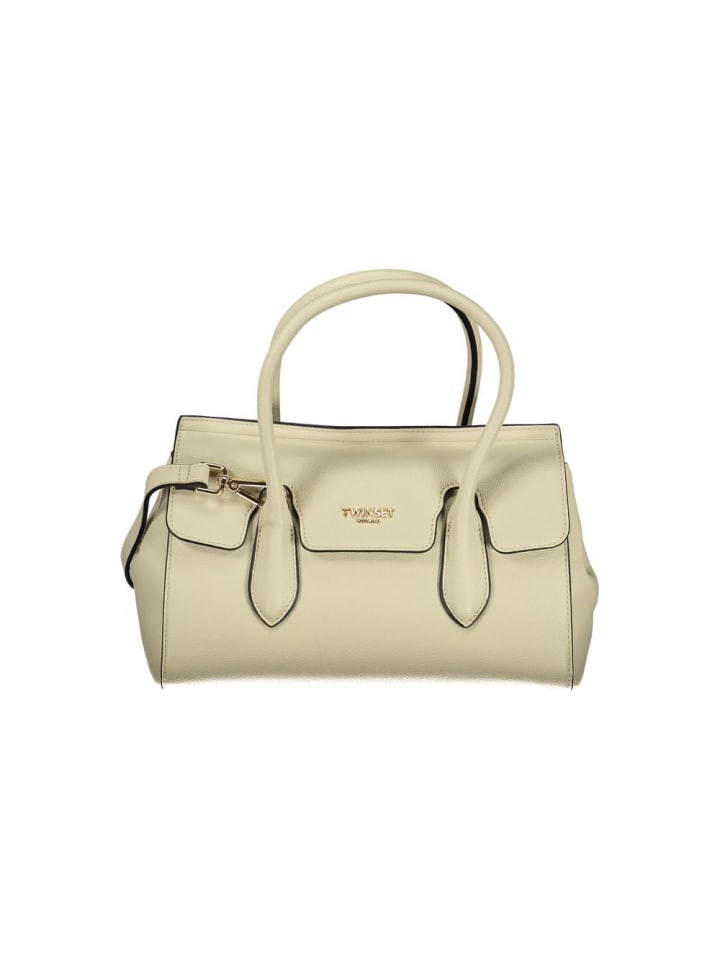 Beige Polyurethan Damen Tote-Bag