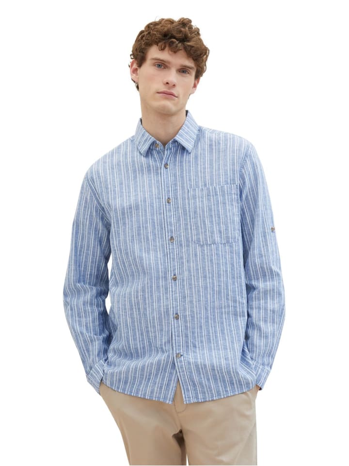 Hemd COMFORT COTTON LINEN in Mehrfarbig