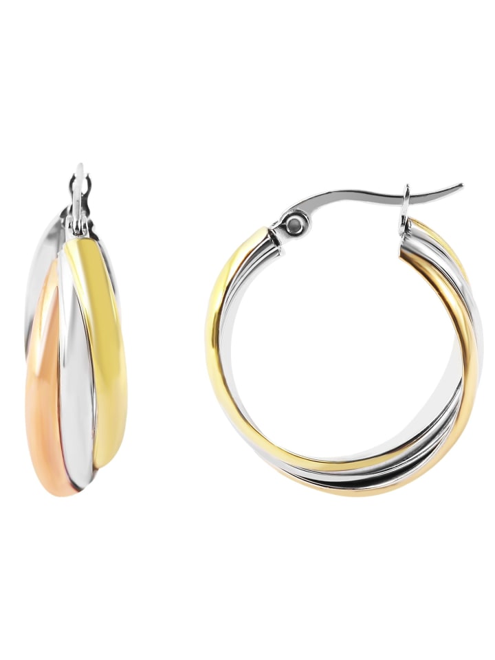 Damen Ohrringe – Creole aus Edelstahl in silber