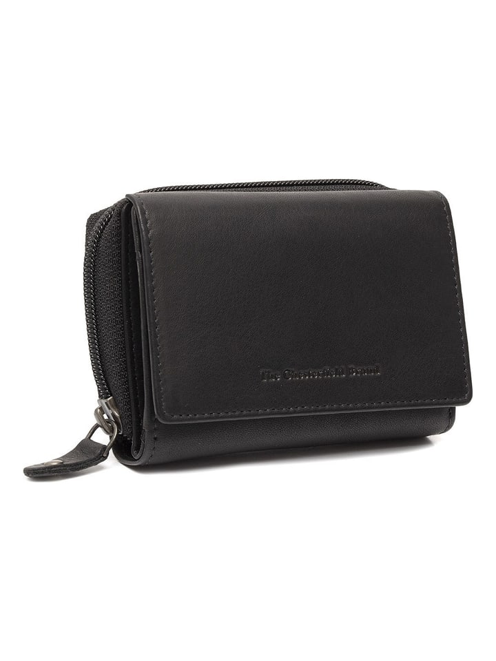 Zelan Geldbörse RFID Schutz Leder 12 cm black