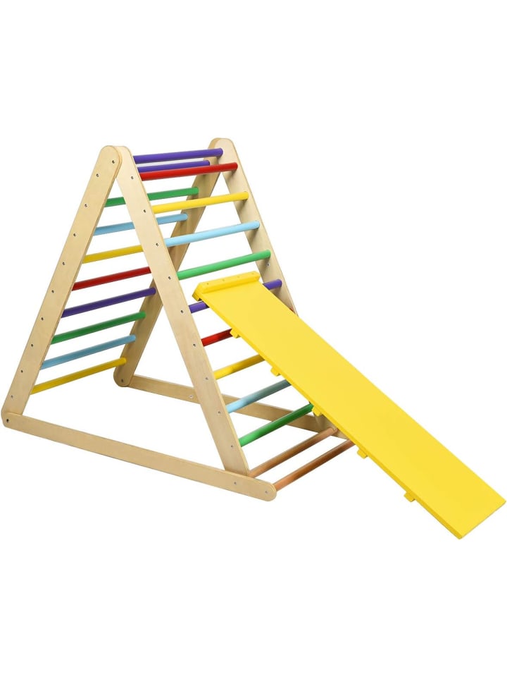 2-in-1 Kletterdreieck in Bunt
