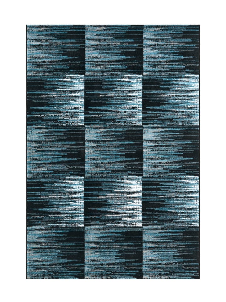 Kurzflor Teppich Maximilian 4466 in Blau Grau