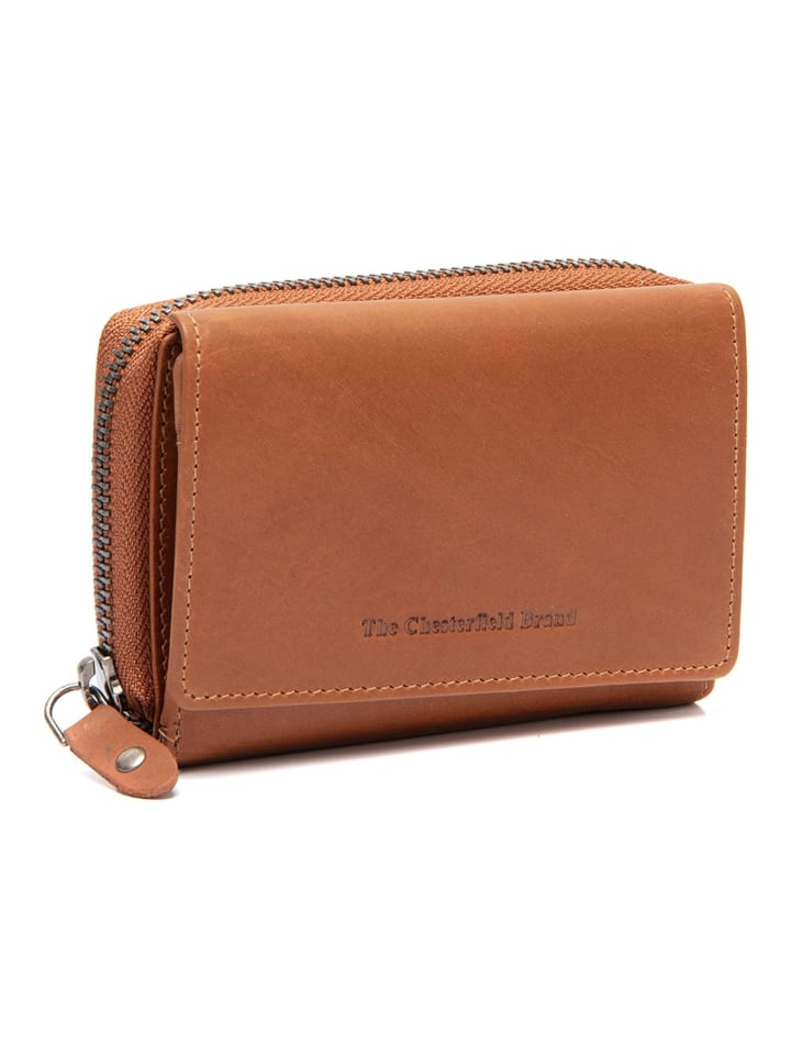 Sorraia Geldbörse RFID Schutz Leder 12 cm cognac