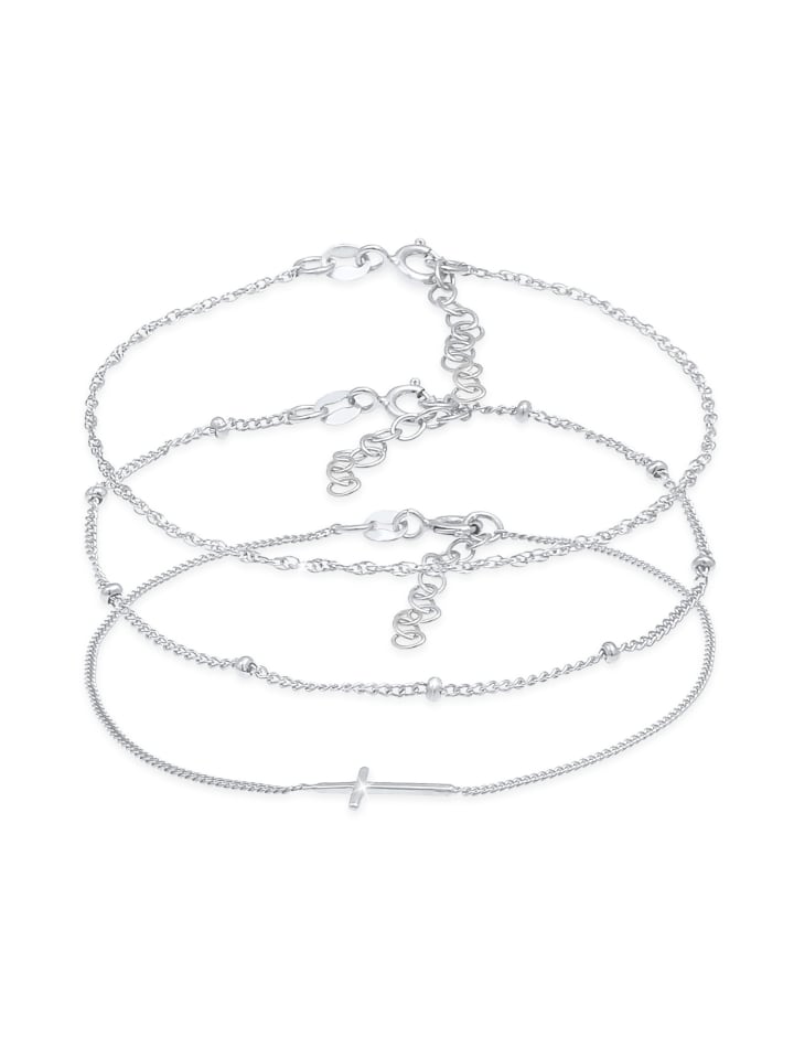 Armband 925 Sterling Silber Kreuz in Silber