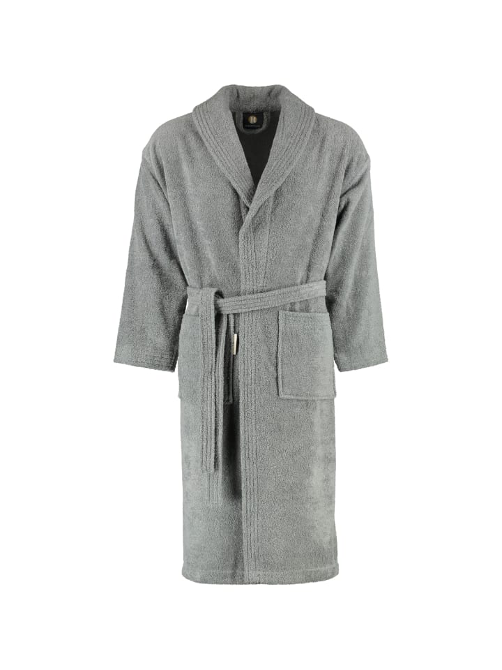 Rhomtuft Bademäntel unisex Schalkragen Sir & Lady kiesel - 85 in kiesel - 85