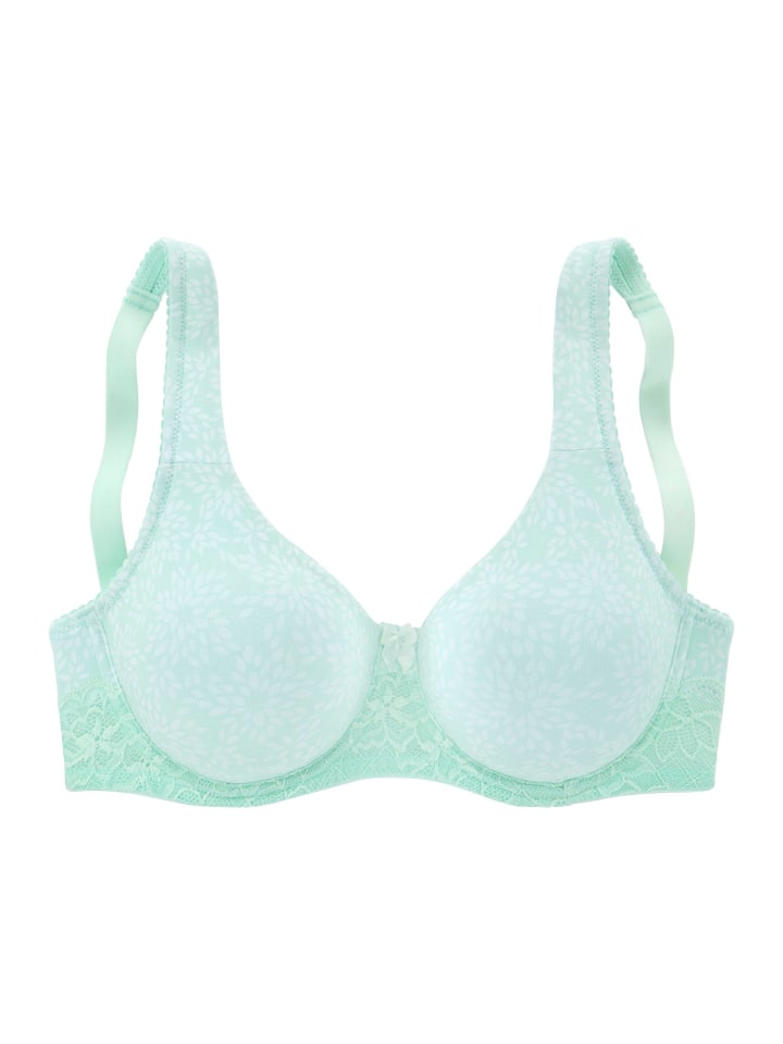T-Shirt-BH in mint-weiß