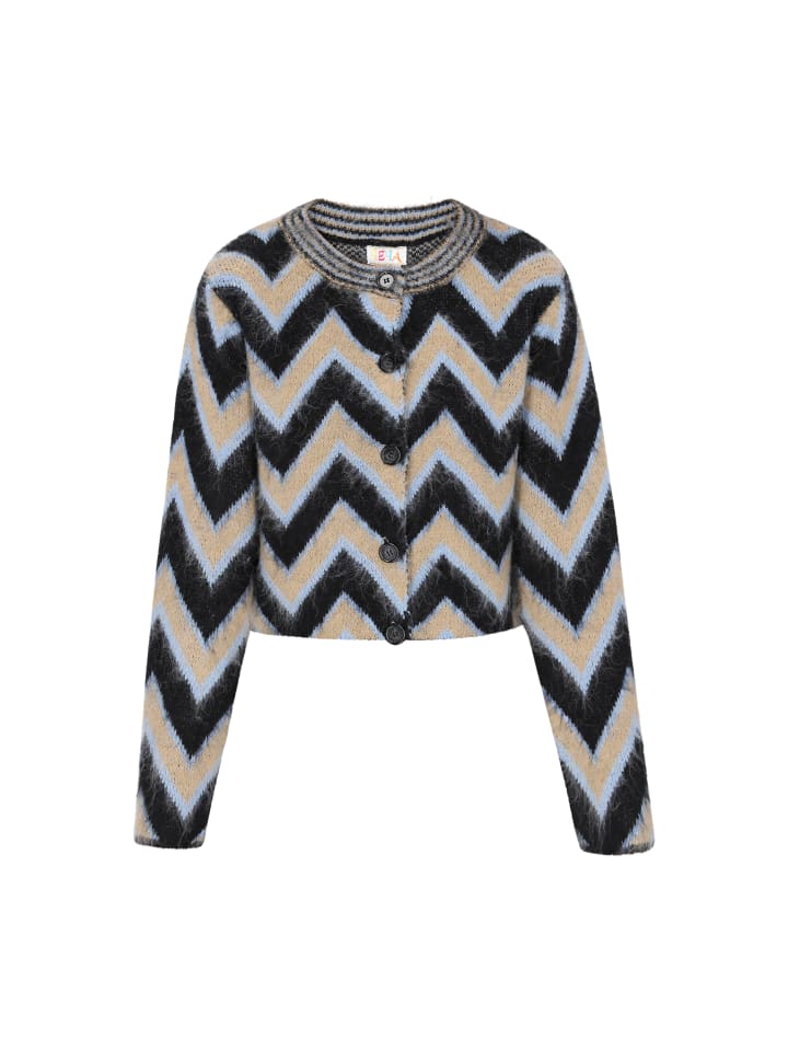 Women Cardigan in black multicolor