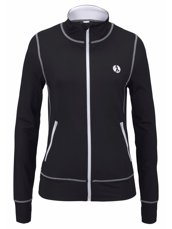 Trainingsjacke in schwarz-weiß