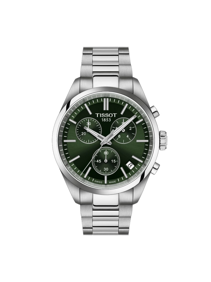 Herrenarmbanduhr grün Edelstahl 40 mm