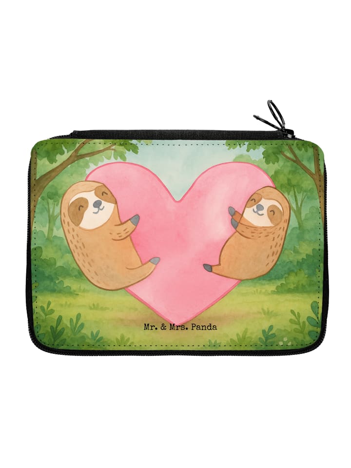 Federtasche Faultiere Herz Design ohne Spruch in Weiß