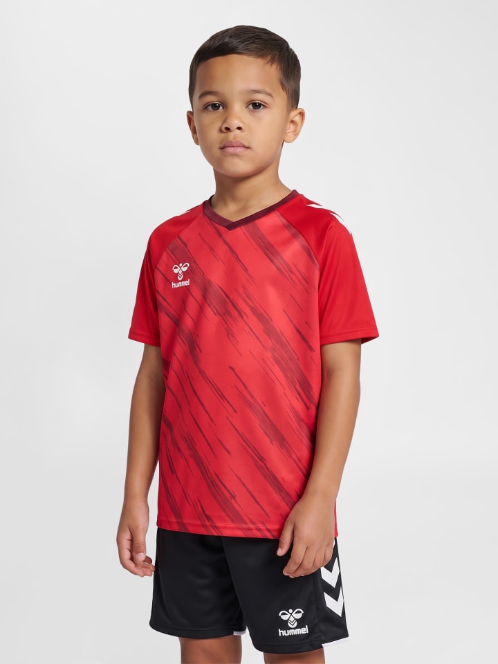 T-Shirt Raglanärmel Hmlmatch Kinder in TRUE RED/ZINFANDEL