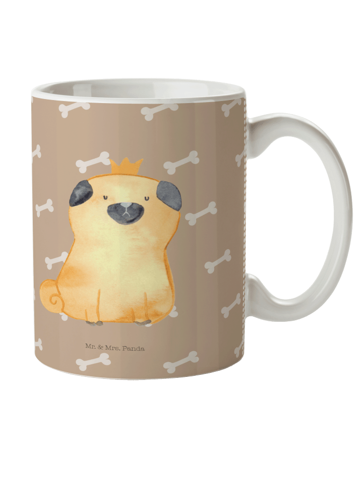 Kindertasse Mops Krone ohne Spruch in Hundeglück