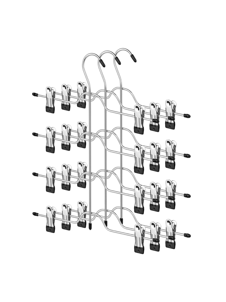 3er-Set: Kleiderbügel Patiya in Silber - (B)33 x (H)0.4 x (T)37.5 cm