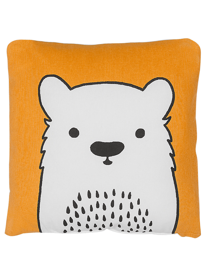 Dekokissen WARANASI in Orange/Weiß/Schwarz - (W) 45 x (H) 12 x (L) 45 cm
