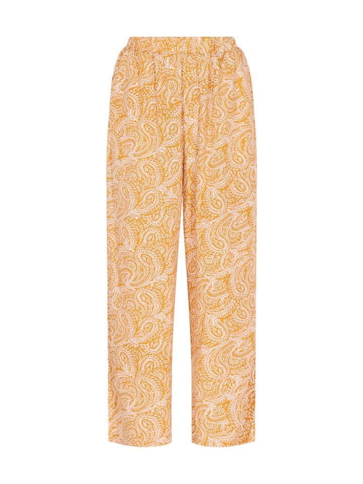 Women Pants in yellow white