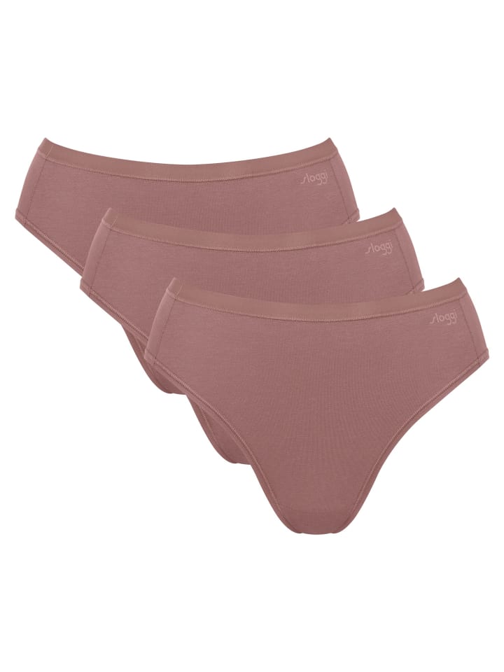 Slip 3er Pack in Braun