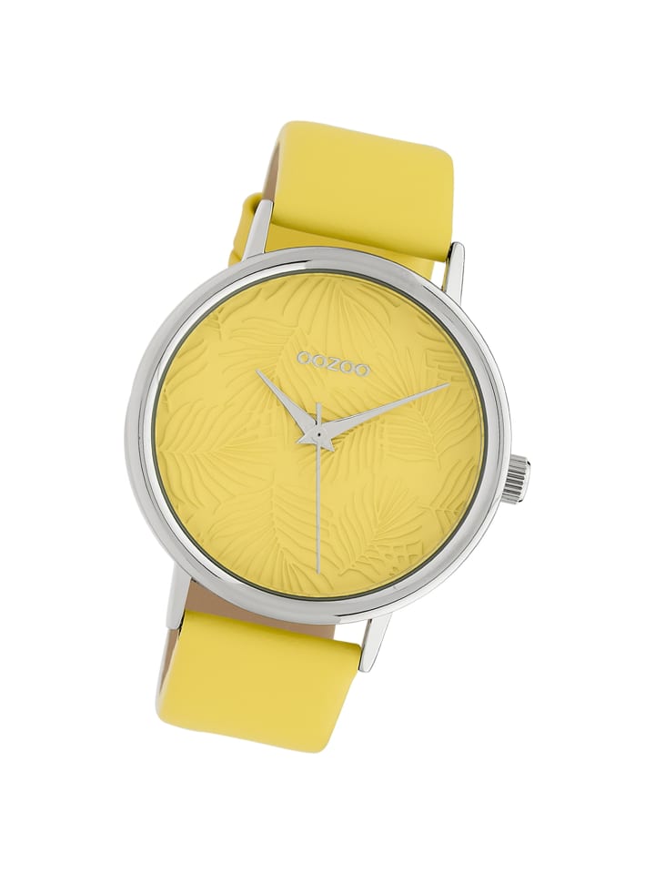 Analog-Armbanduhr Oozoo Timepieces gelb groß (ca. 42mm)
