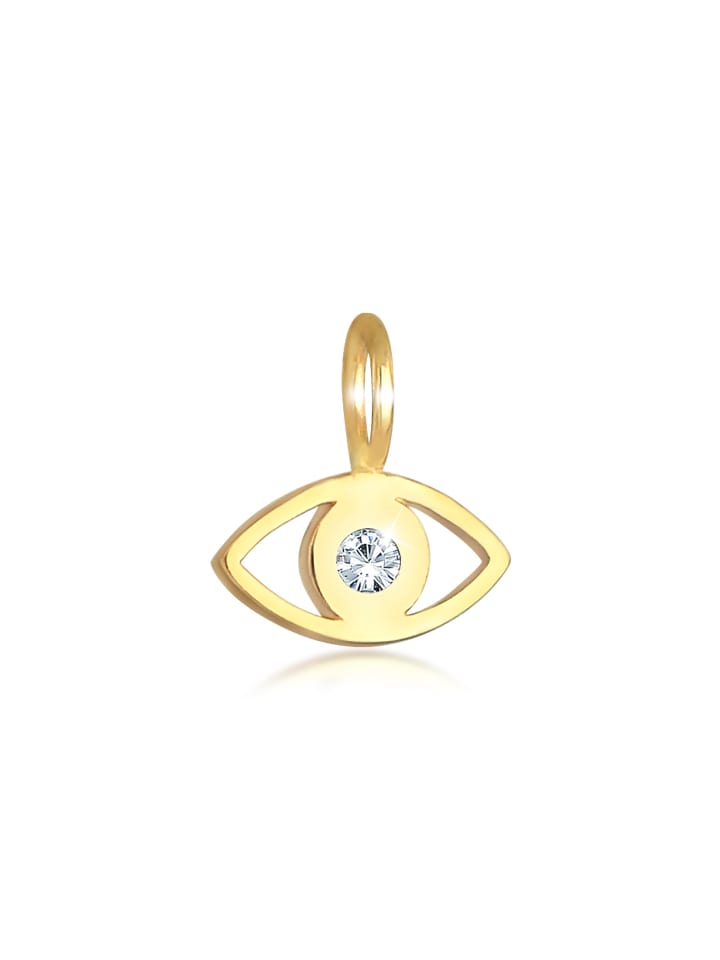 Anhänger 925 Sterling Silber Evil Eye in Gold