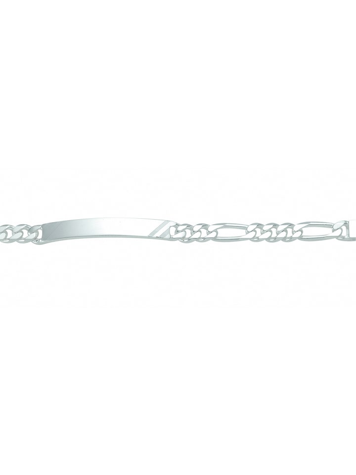 Damen 925 Silber Figaro Armband 21 cm Ø 6,3 mm in silber