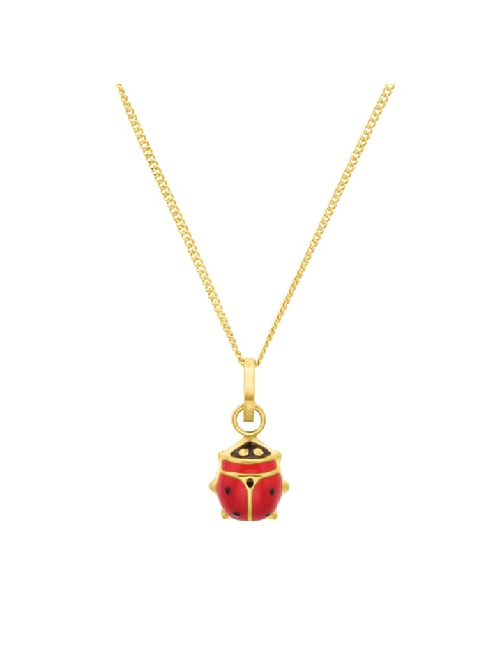 Kette mit Anhänger Gold 375/9 ct in Rot