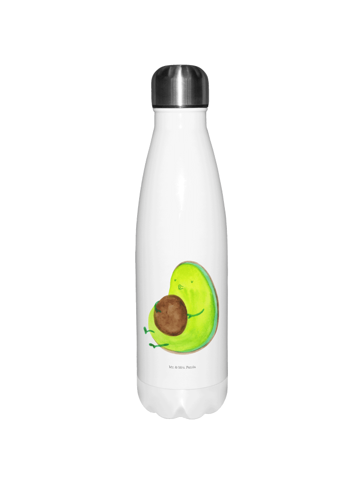 Trinkflasche Avocado Pfeifen ohne Spruch in Weiß