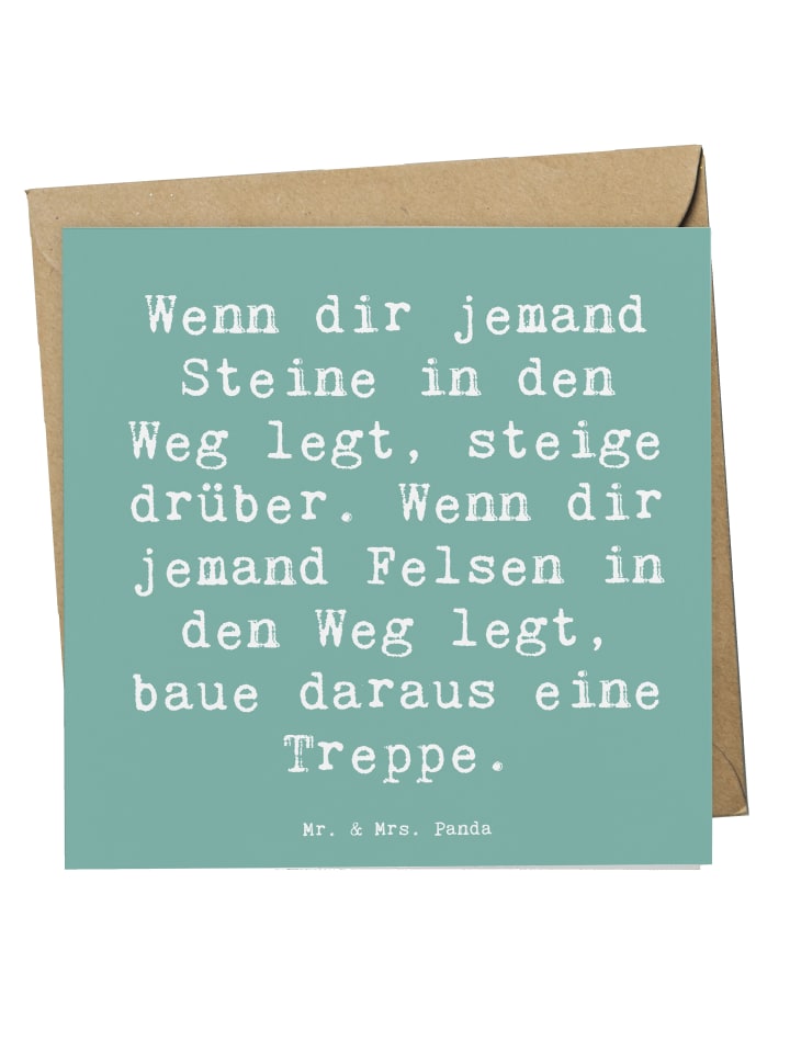 Grußkarte Spruch Stolpersteine im Alltag meiste... in Meeresbrise