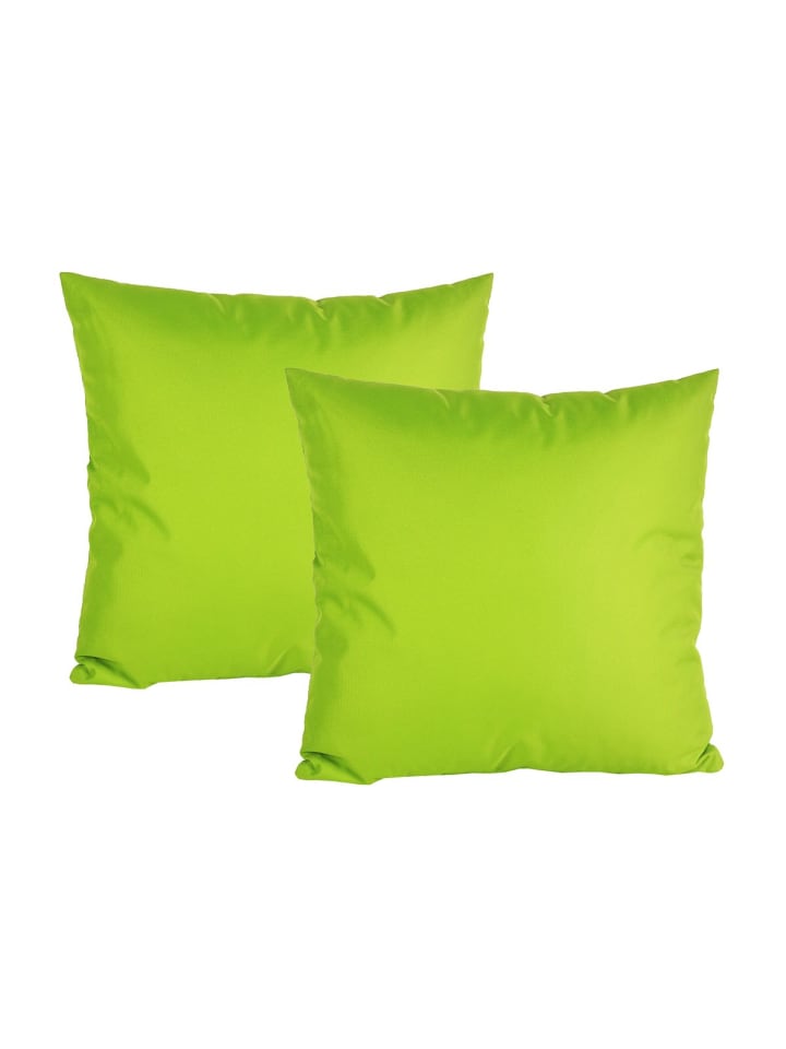 2er Set Outdoor Dekokissen 50x50cm inkl. XXL Füllung in Grün
