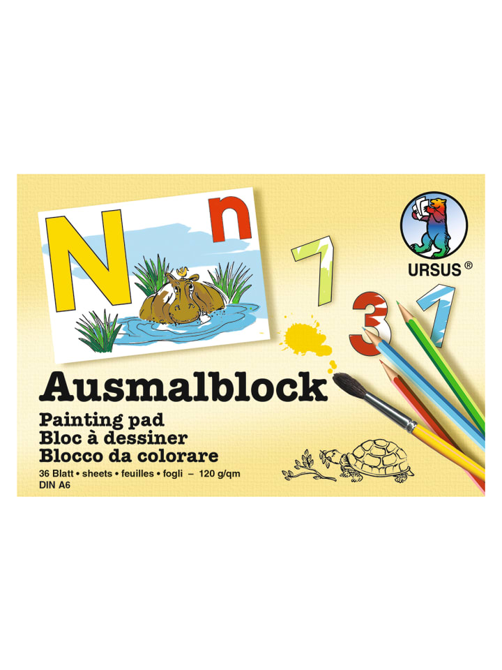 Ausmalblock, A6, 36 Blatt - ab 3 Jahren