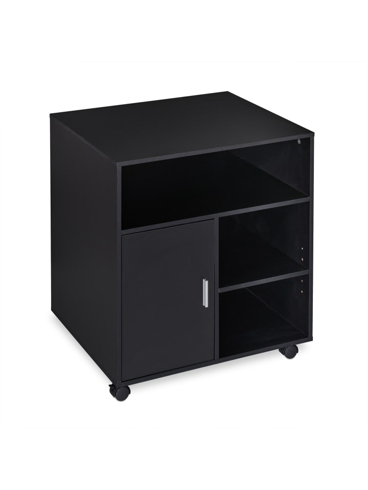 Rollcontainer in Schwarz - (B)60 x (H)66,5 x (T)50 cm