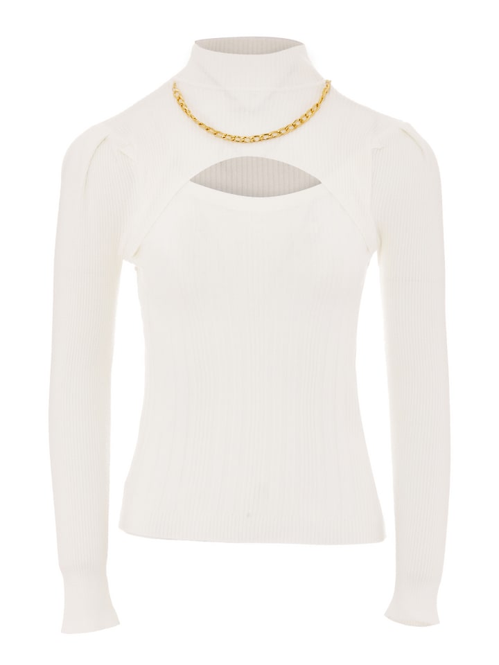Damen Strickpullover in Weiss