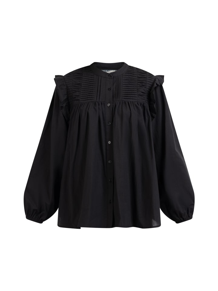 Damen Langarmbluse in Schwarz