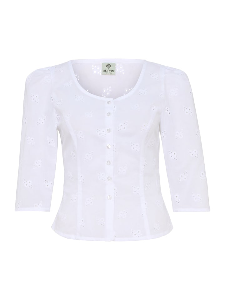 Miederbluse allover bestickt